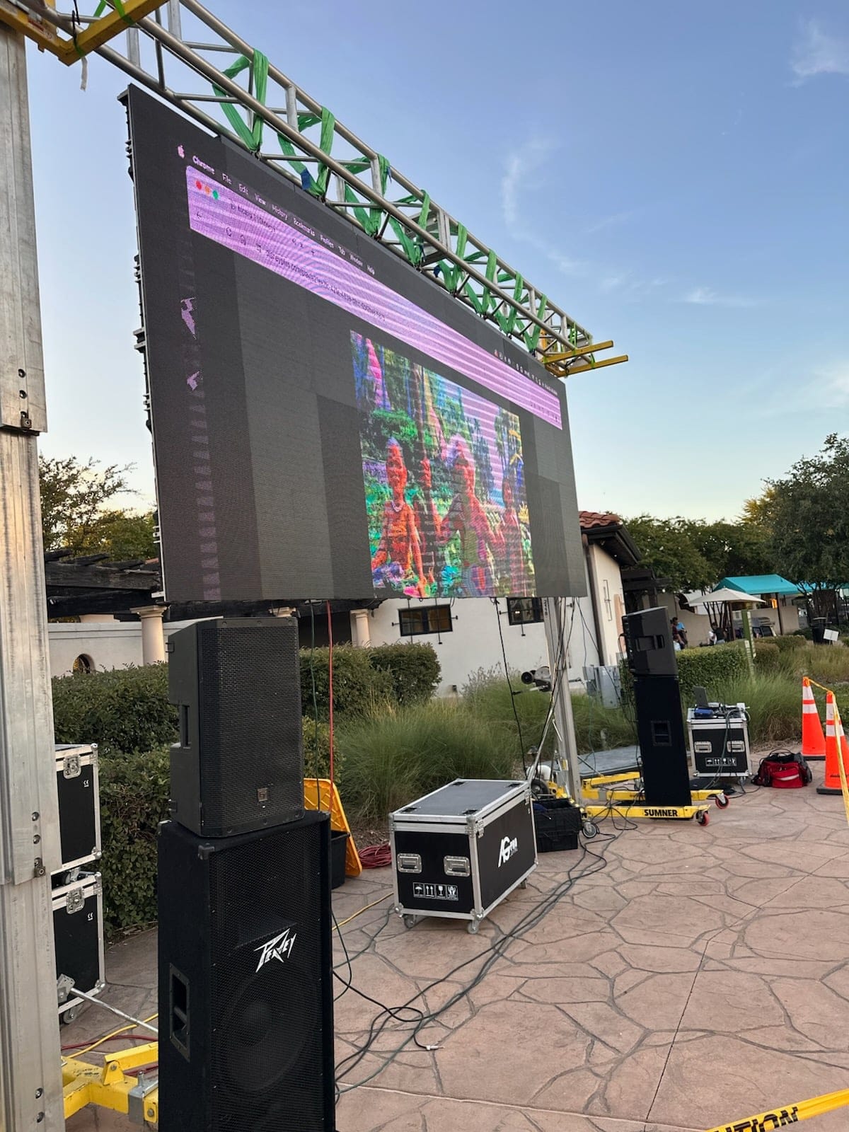 LED Wall set up