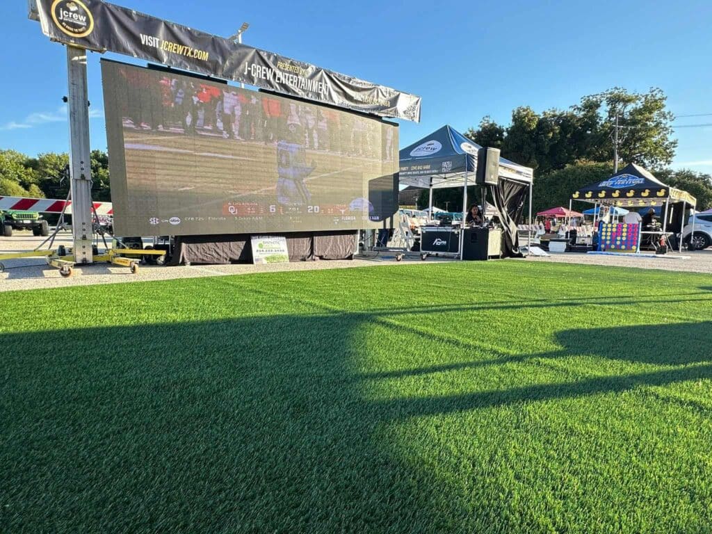 LED wall in party outside